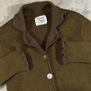 Y2K Vintage Margaret O'Leary Cardigan | Olive/Brown | XS